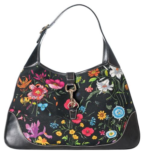 black gucci flora jackie|gucci jackie silhouette.